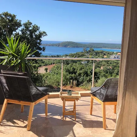 Caramontinu Serena à Pinarello, Proche Plage, Vue Mer, Piscine Chauffée Zonza